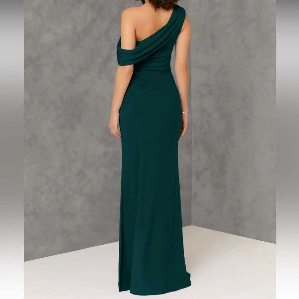 Azazie Rorie Dress - pine- size 10 - Picture 4 of 6